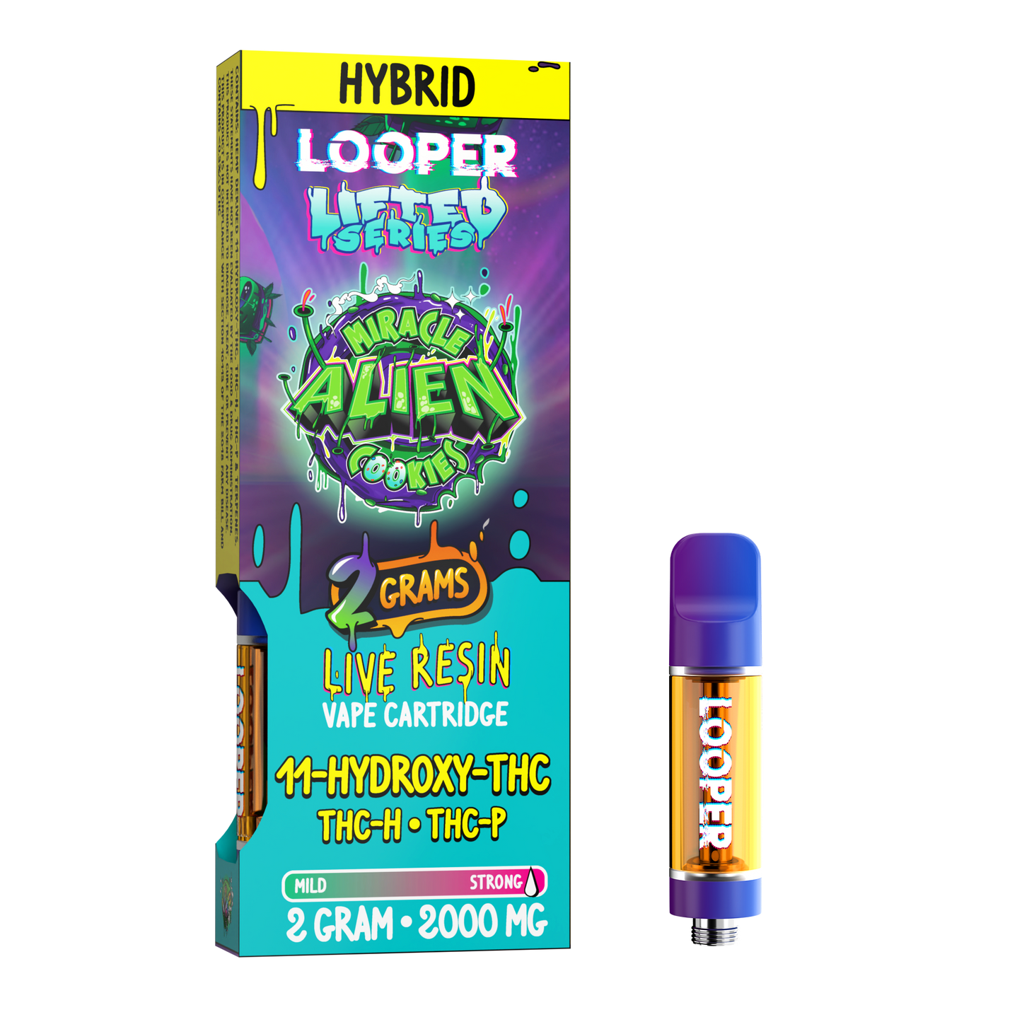 Lifted Series 2g Cartridge: Miracle Alien Cookies by Looper Vape