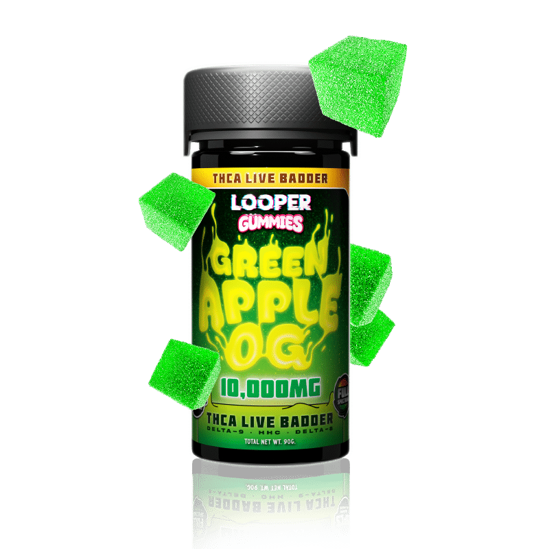 Looper Vape THC-A Live Badder Gummies: Green Apple OG Best Sales Price - Gummies