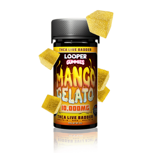Looper Vape THC-A Live Badder Gummies: Mango Gelato