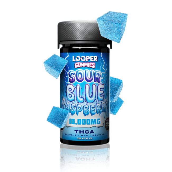 Looper Vape THC-A Gummies: Sour Blue Raspberry