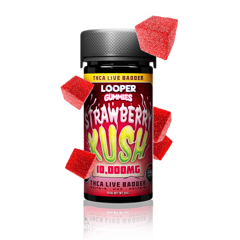 Looper Vape THC-A Live Badder Gummies: Strawberry Kush