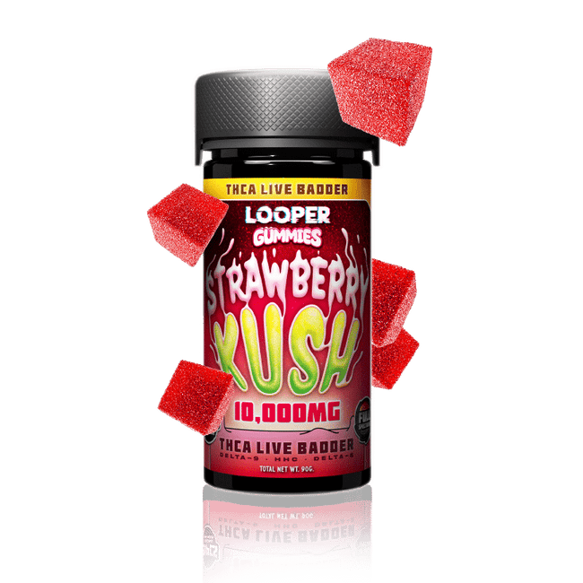 Looper Vape THC-A Live Badder Gummies: Strawberry Kush