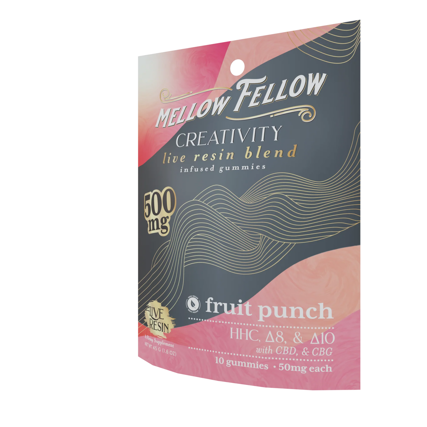 Mellow Fellow Creativity Blend Live Resin M-Fusions Edibles Fruit Punch 500mg Best Sales Price - Edibles