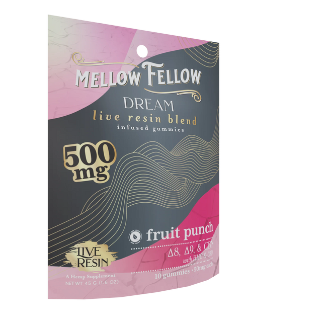 Mellow Fellow Dream Blend Live Resin M-Fusions Edibles Fruit Punch 500mg Best Sales Price - Edibles