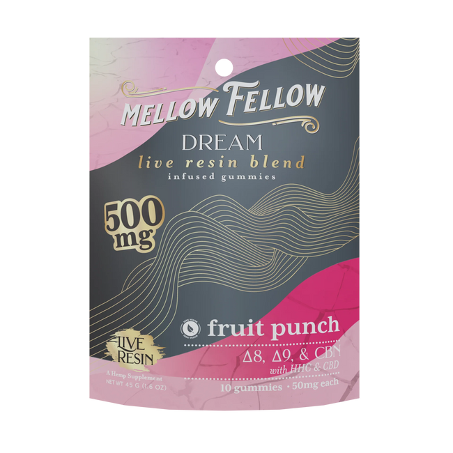 Mellow Fellow Dream Blend Live Resin M-Fusions Edibles Fruit Punch 500mg Best Sales Price - Edibles