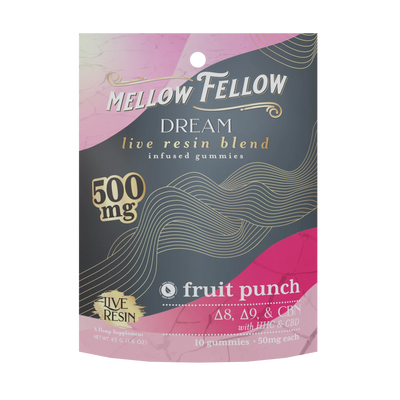 Mellow Fellow Dream Blend Live Resin M-Fusions Edibles Fruit Punch 500mg Best Sales Price - Edibles