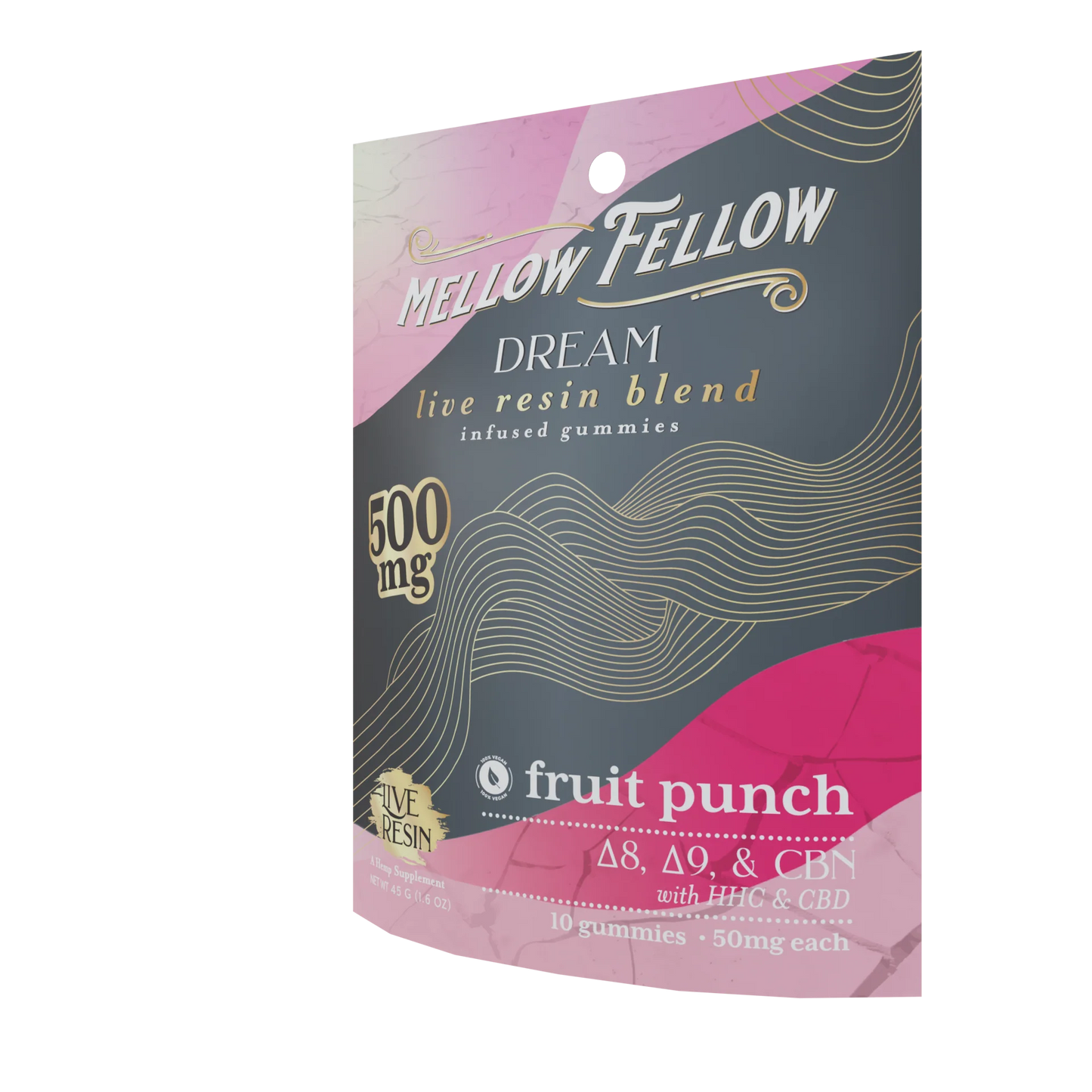 Mellow Fellow Dream Blend Live Resin M-Fusions Edibles Fruit Punch 500mg Best Sales Price - Edibles