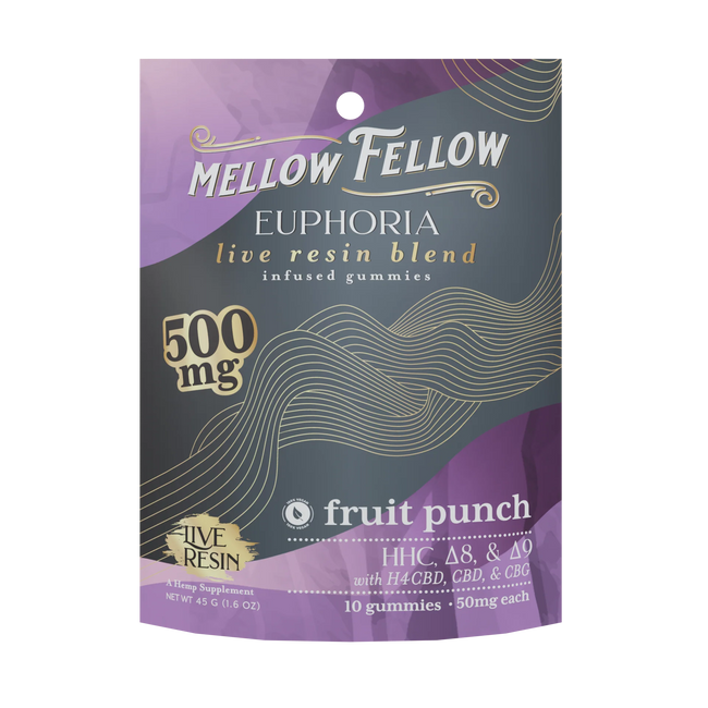 Mellow Fellow Euphoria Blend Live Resin M-Fusions Edibles Fruit Punch 500mg Best Sales Price - Edibles