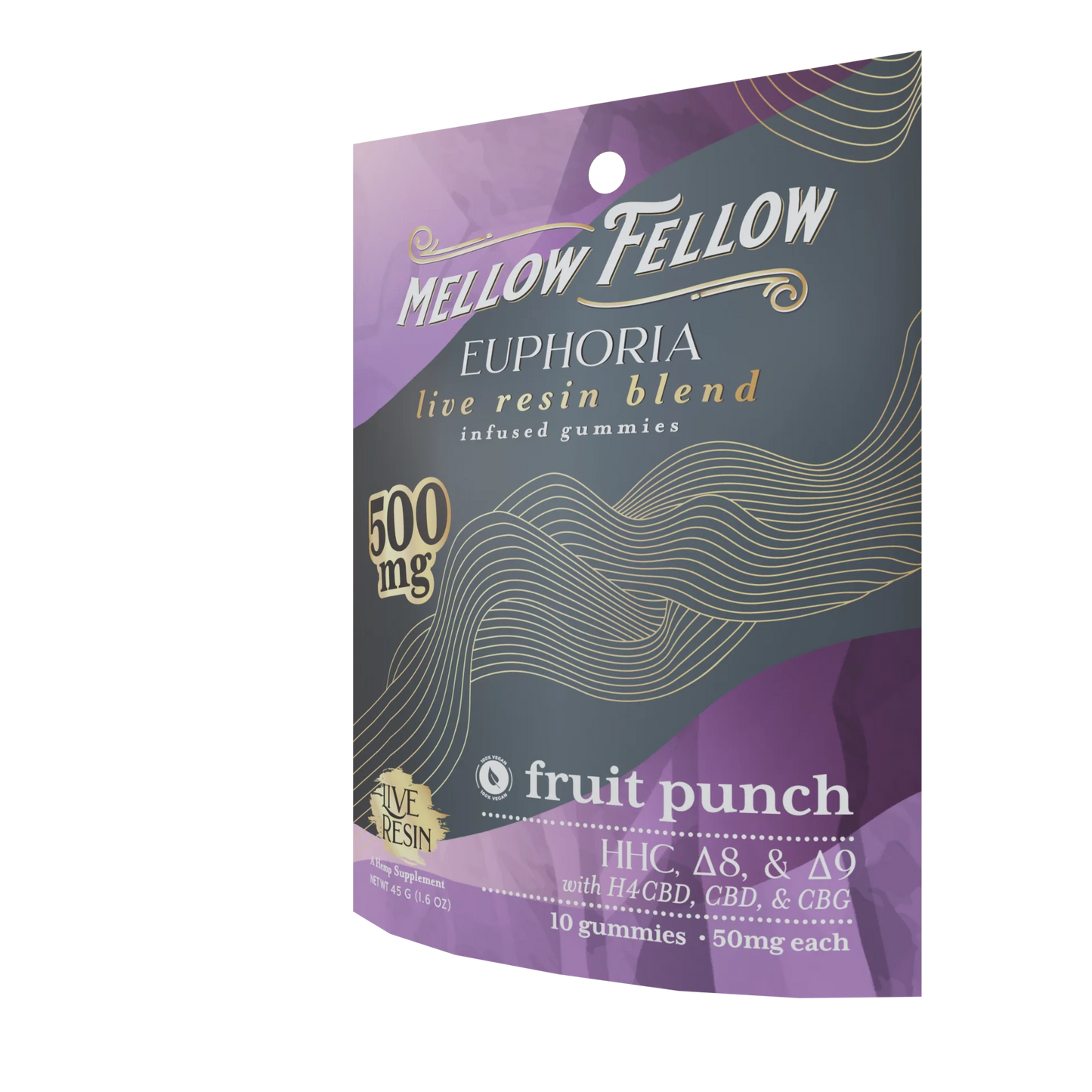 Mellow Fellow Euphoria Blend Live Resin M-Fusions Edibles Fruit Punch 500mg Best Sales Price - Edibles