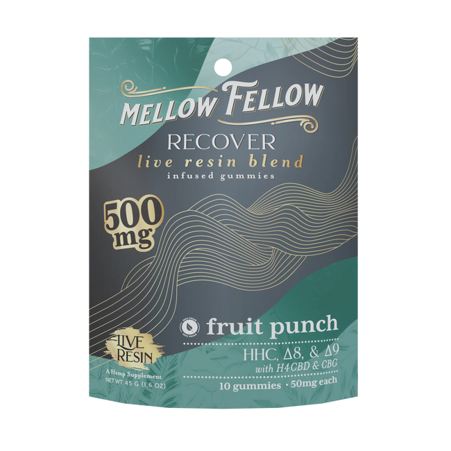 Mellow Fellow Recover Blend Live Resin M-Fusions Edibles Fruit Punch 500mg Best Sales Price - Edibles