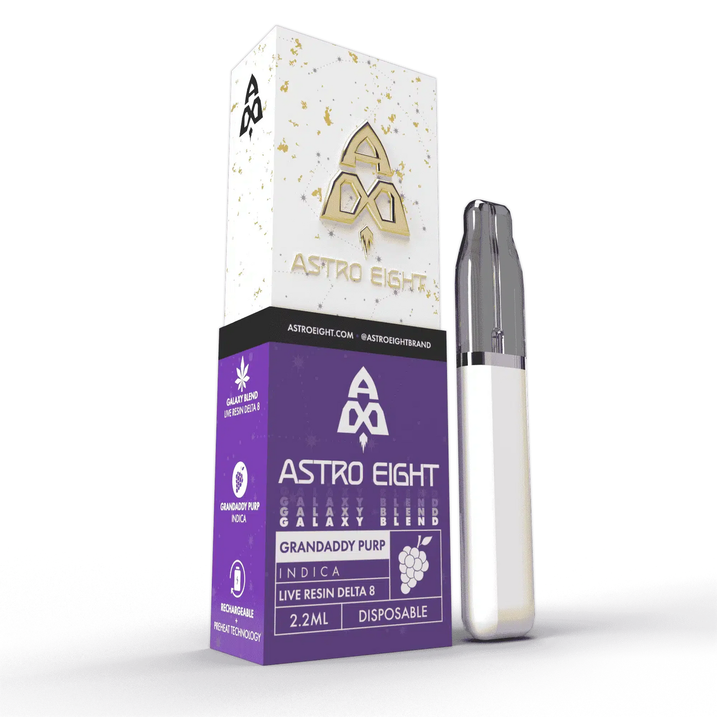 Astro Eight | Live Resin Delta 8 THC Galaxy Blend Rechargeable Disposable - 2.2mL Best Sales Price - Vape Pens