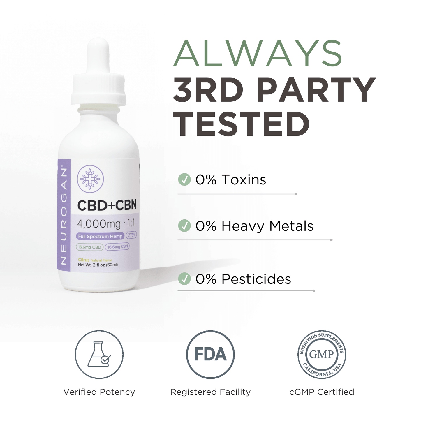 Neurogan CBD + CBN Tincture for Sleep