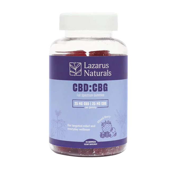 CBG + CBD Gummies – Mixed Berry – Lazarus Naturals
