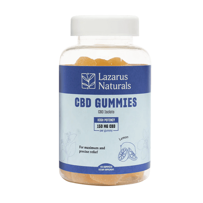 High-Potency CBD Isolate Gummies — Lemon — Lazarus Naturals