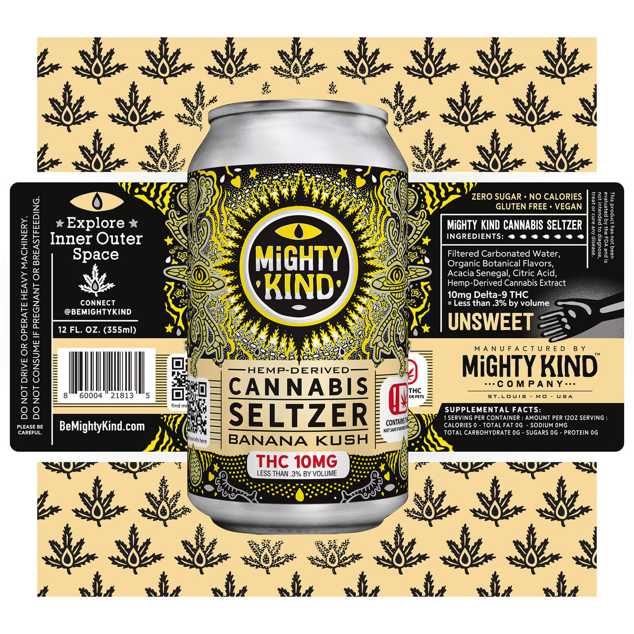 Mighty Kind Drinks: Banana Kush 10mg Best Sales Price - Edibles