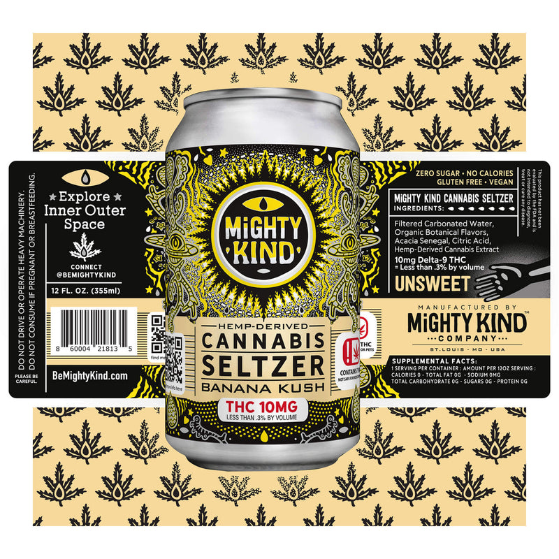 Mighty Kind Drinks: Banana Kush 10mg Best Sales Price - Edibles