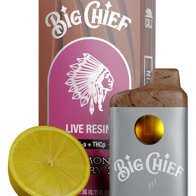 Lemon Berry Big Chief Live Resin THC-A+THC-P Disposable Vape 3G