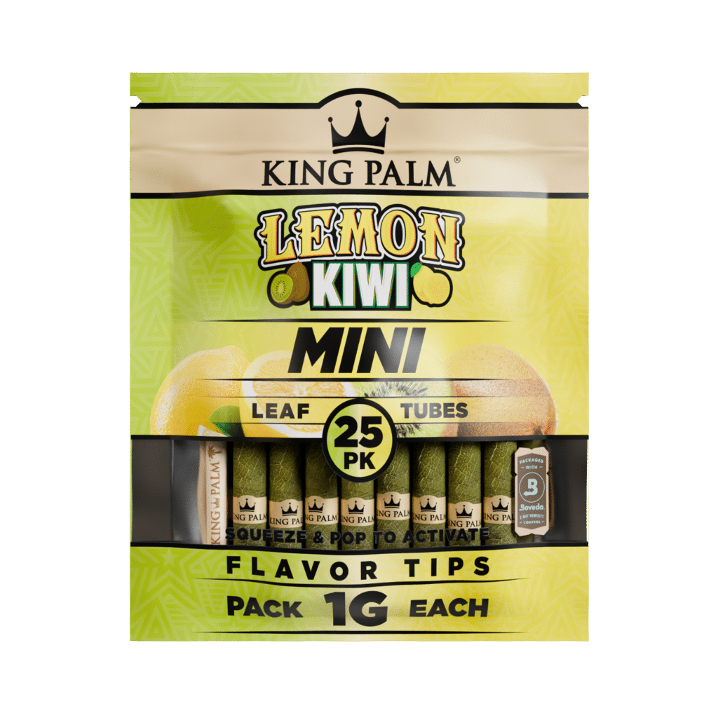 King Palm 25 Mini Rolls – Lemon Kiwi