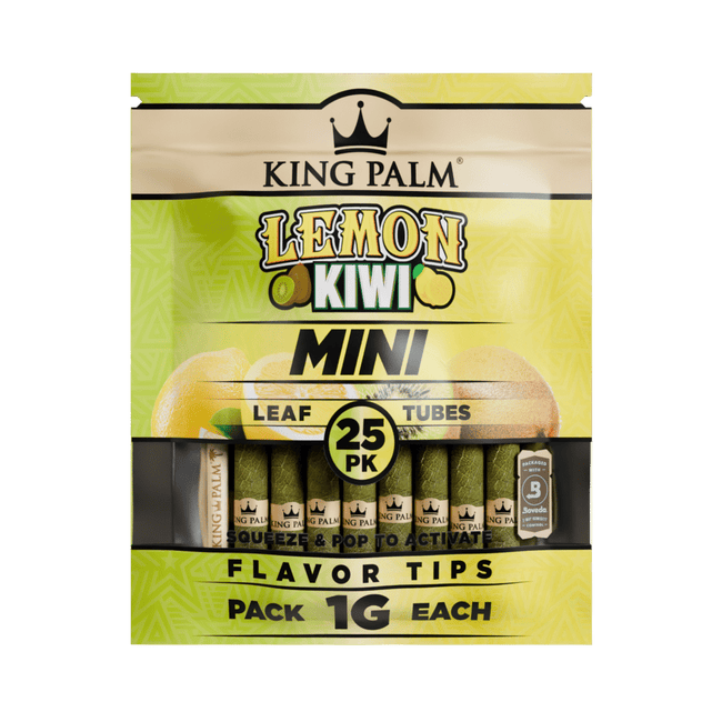 King Palm 25 Mini Rolls – Lemon Kiwi