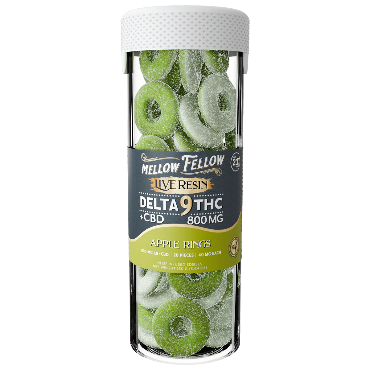 Mellow Fellow Delta 9 Live Resin Apple Rings Gummies
