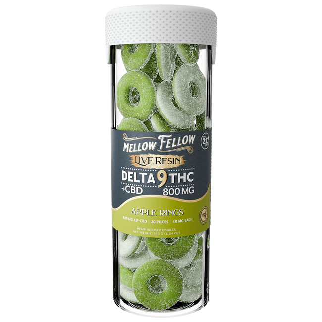 Mellow Fellow Delta 9 Live Resin Apple Rings Gummies