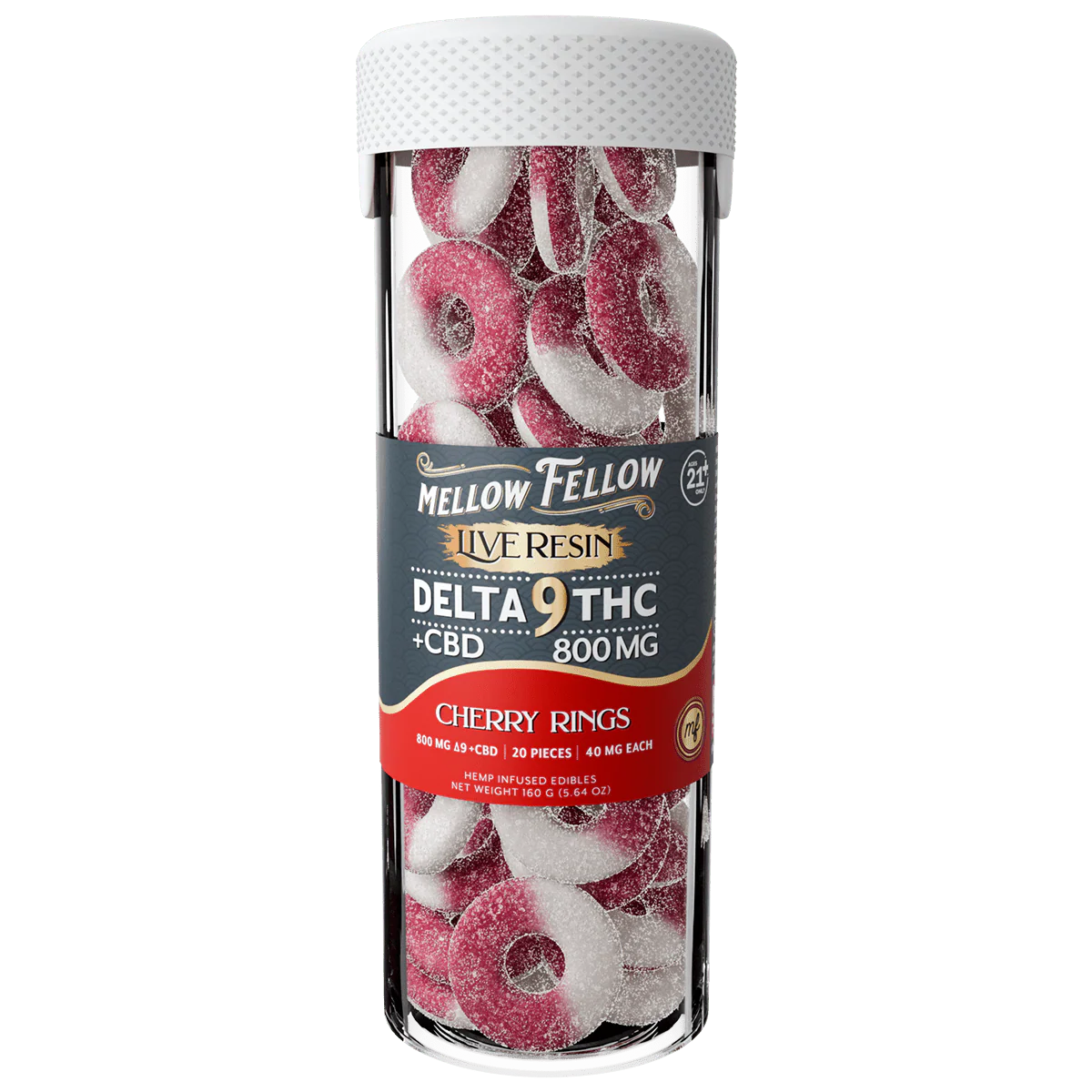 Mellow Fellow Delta 9 Live Resin Cherry Rings Gummies