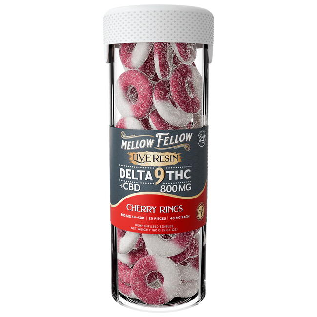 Mellow Fellow Delta 9 Live Resin Cherry Rings Gummies