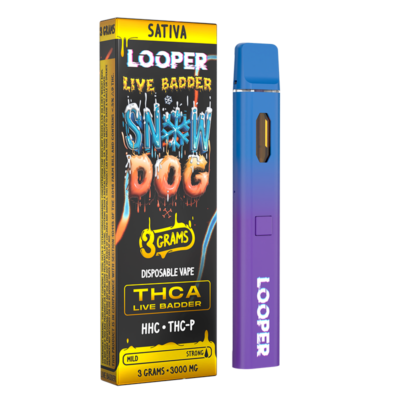 Looper Vape Live Badder 3g Disposable: Snow Dog