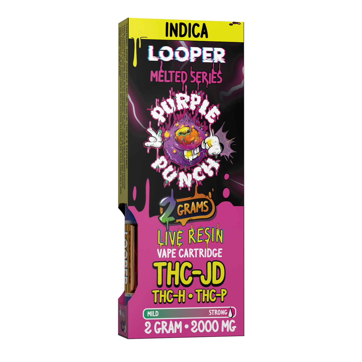 Melted Series 2g Cartridge: Purple Punch by Looper Vape