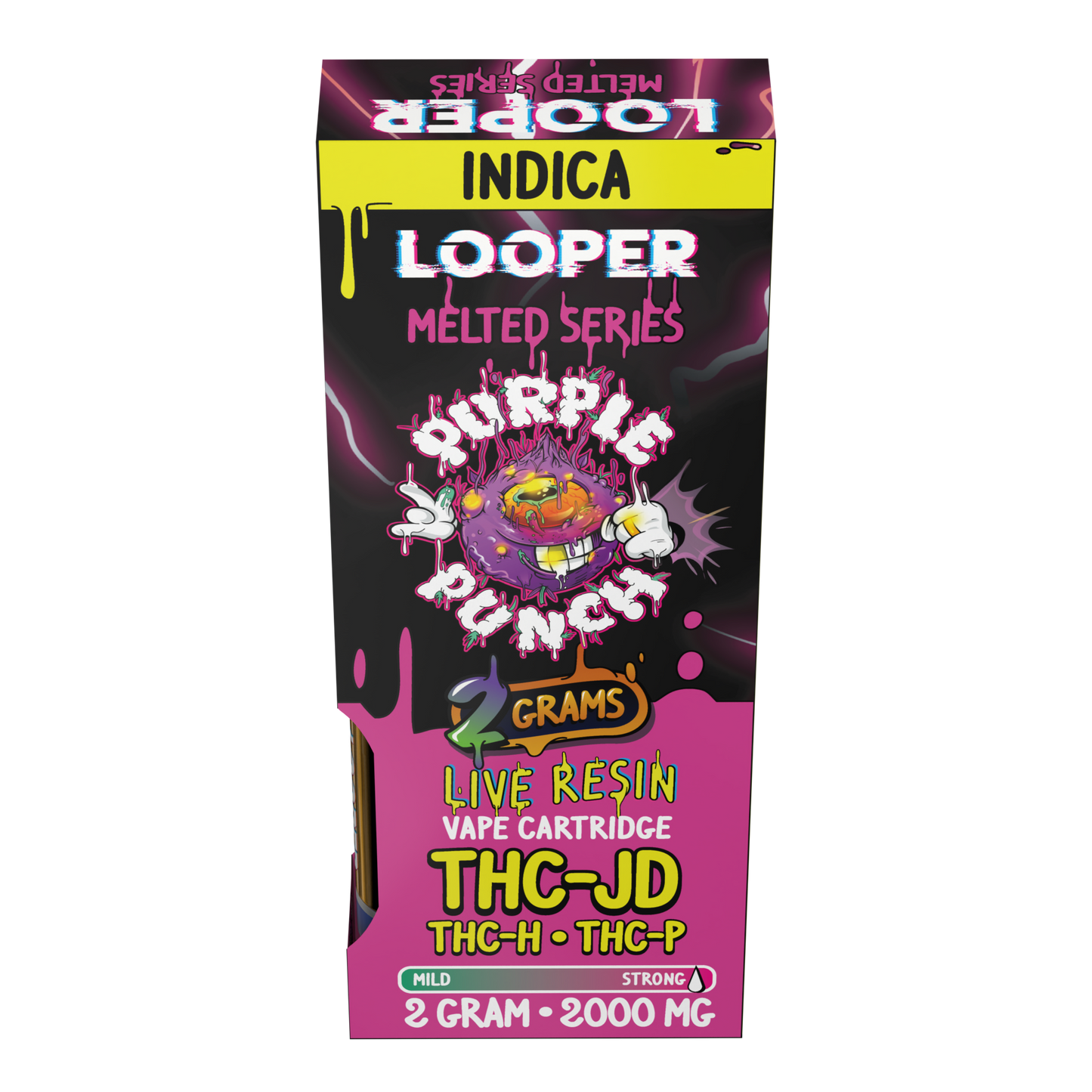 Melted Series 2g Cartridge: Purple Punch by Looper Vape