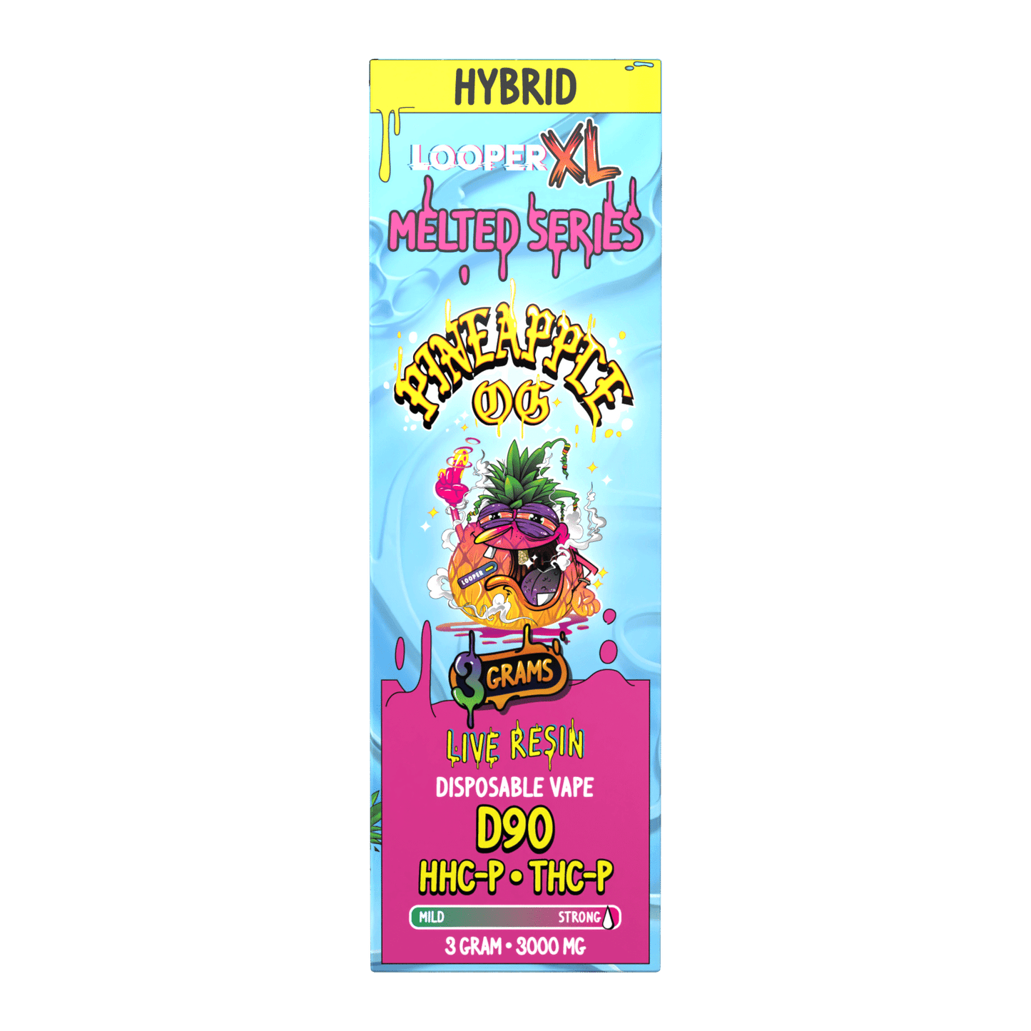 Looper Vape Melted Series 3G Disposable: Pineapple OG