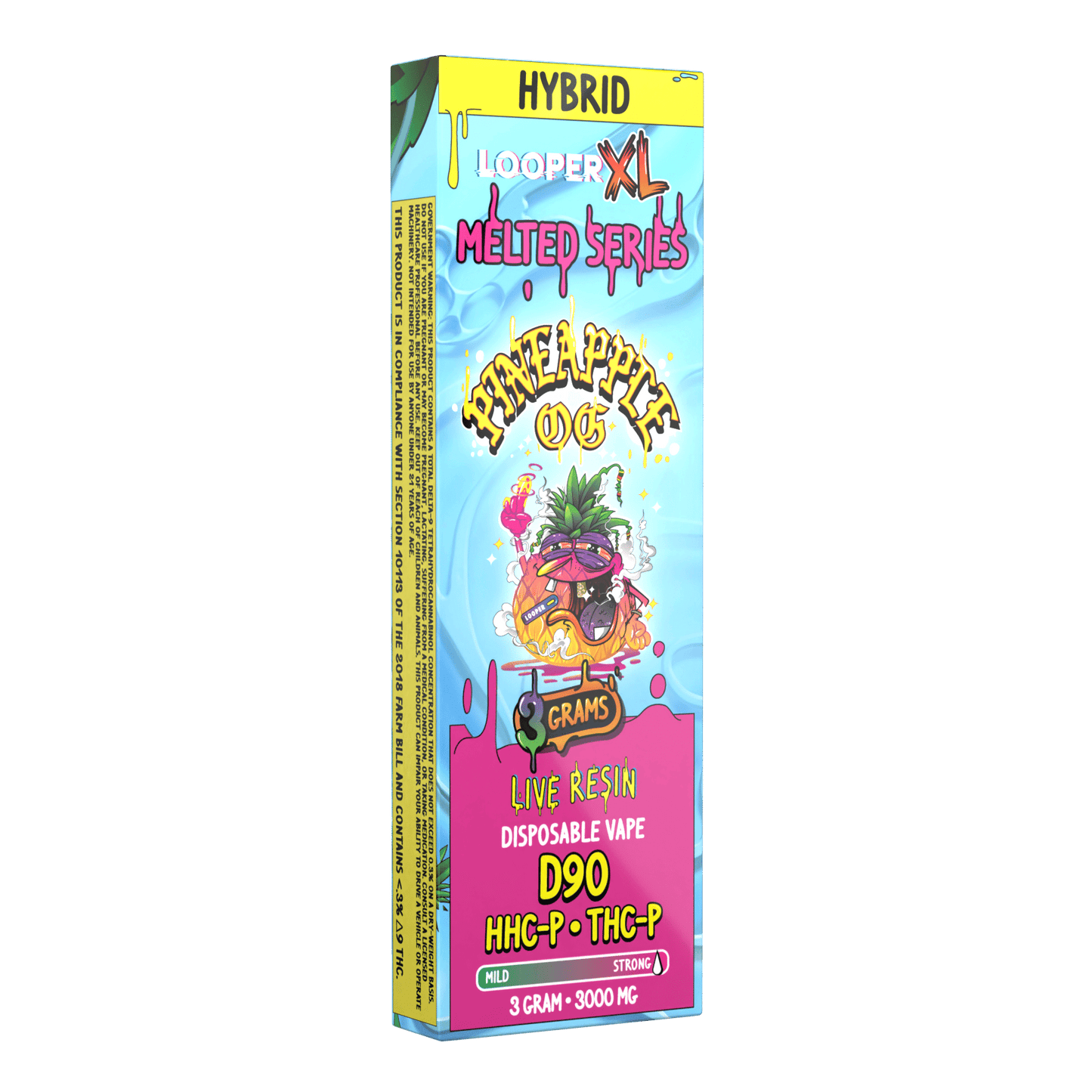 Looper Vape Melted Series 3G Disposable: Pineapple OG