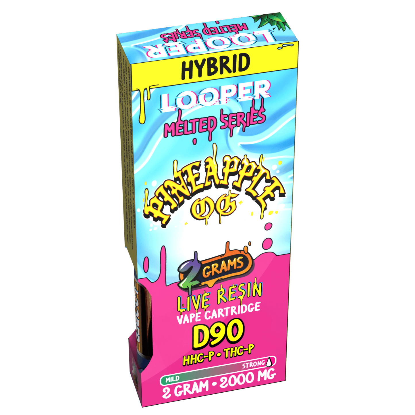 Melted Series 2g Cartridge: Pineapple OG by Looper Vape