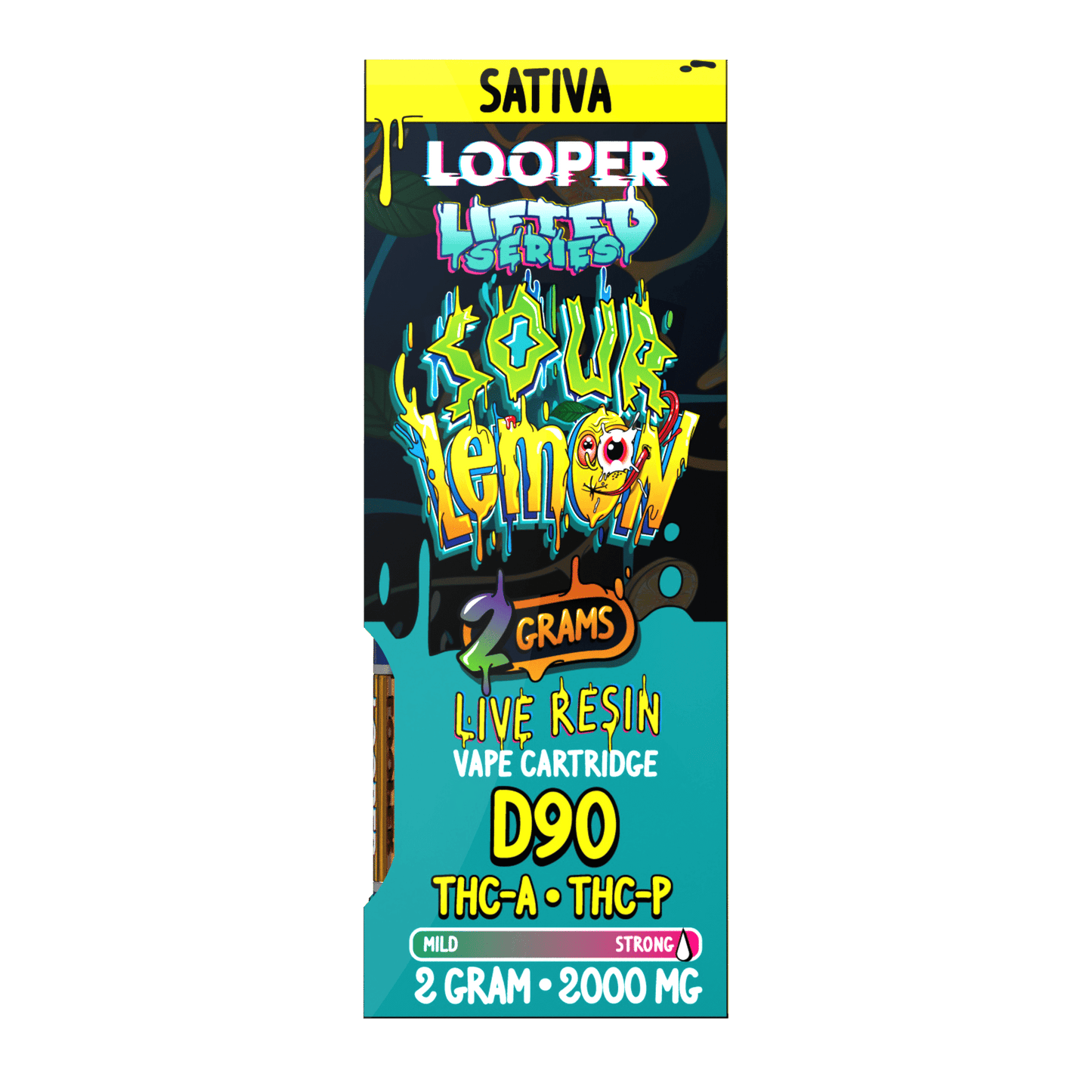 Lifted Series 2g Cartridge: Sour Lemon by Looper Vape