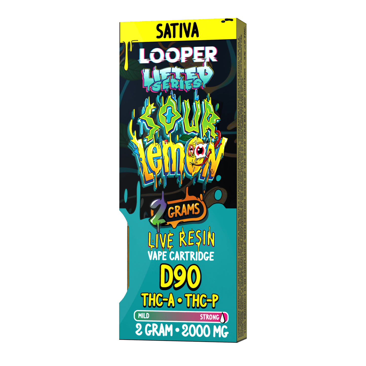 Lifted Series 2g Cartridge: Sour Lemon by Looper Vape