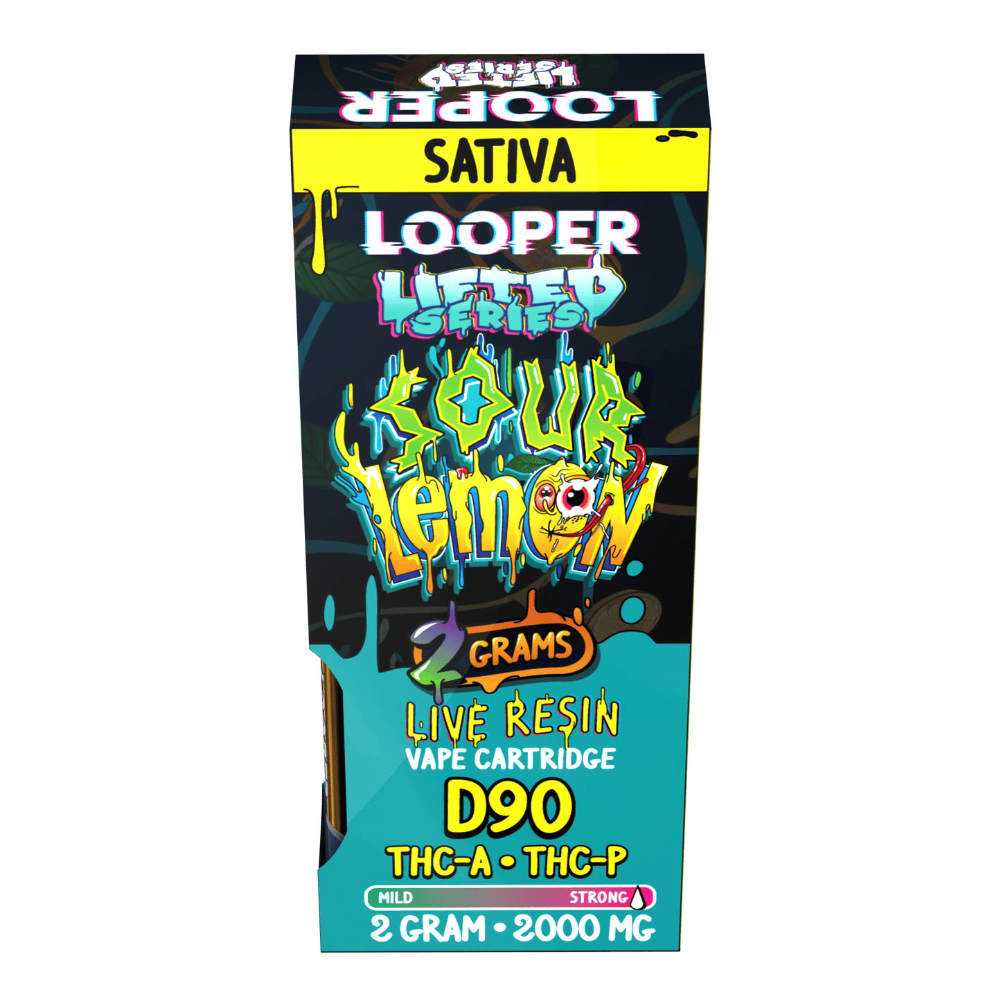 Lifted Series 2g Cartridge: Sour Lemon by Looper Vape