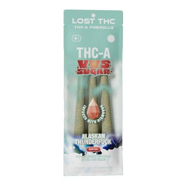 Lost THC THCa VVS Sugar Diamond Infused Pre-Rolls 3pc