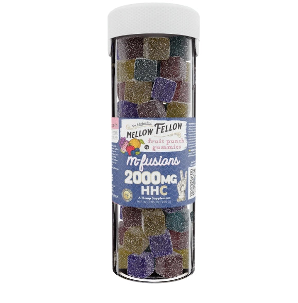 Mellow Fellow M-Fusions HHC Fruit Punch - 50mg HHC per piece Best Sales Price - Gummies