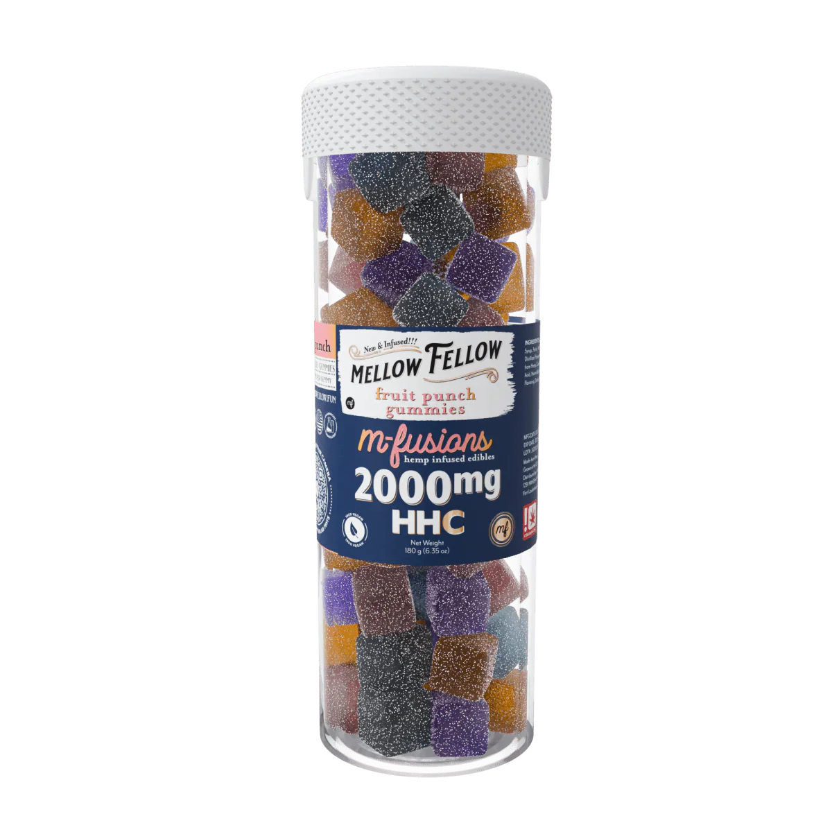 HHC M-Fusions Fruit Punch Gummies - 40 Ct. 2000mg Mellow Fellow