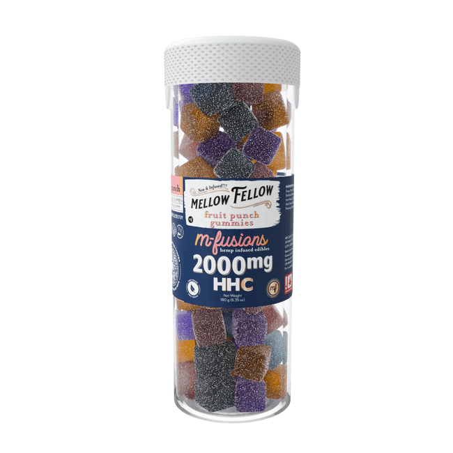 HHC M-Fusions Fruit Punch Gummies - 40 Ct. 2000mg Mellow Fellow