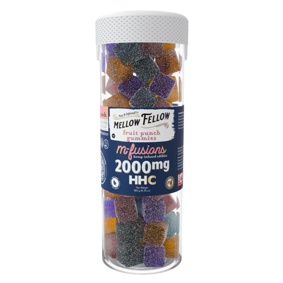 HHC M-Fusions Fruit Punch Gummies - 40 Ct. 2000mg Mellow Fellow