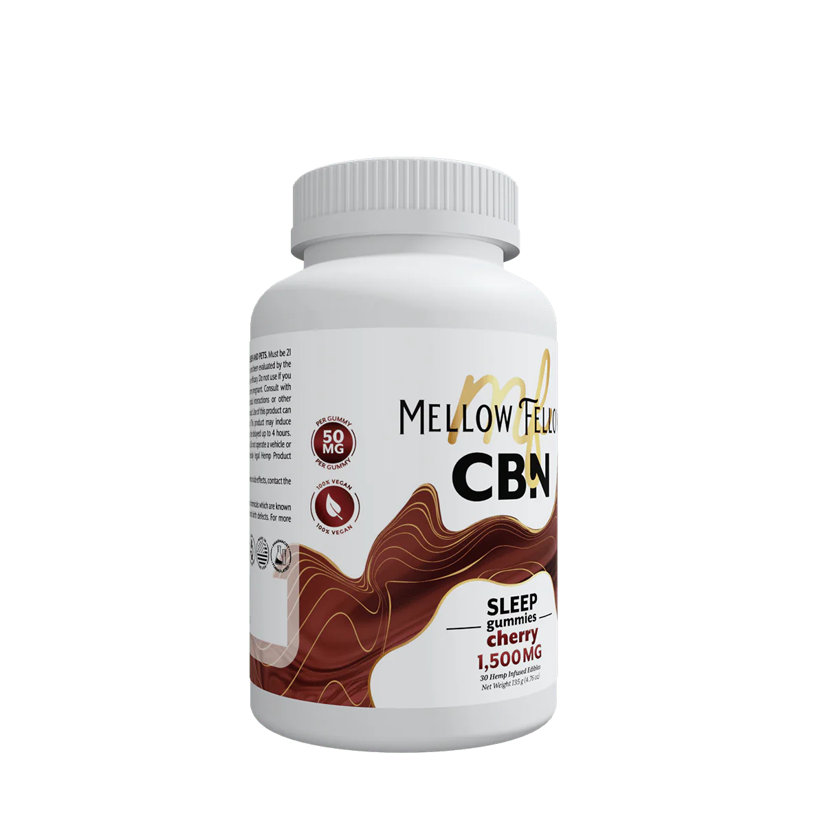 Mellow Fellow Sleep CBN Gummies - 1500mg - Cherry