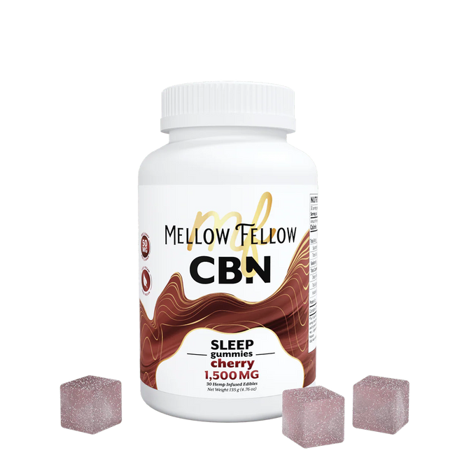 Mellow Fellow Sleep CBN Gummies - 1500mg - Cherry