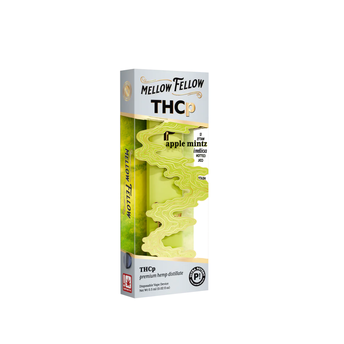 Mellow Fellow THCp 0.5g Disposable Vape - Apple Mintz (Indica)