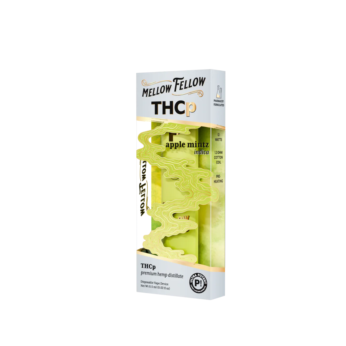 Mellow Fellow THCp 0.5g Disposable Vape - Apple Mintz (Indica)