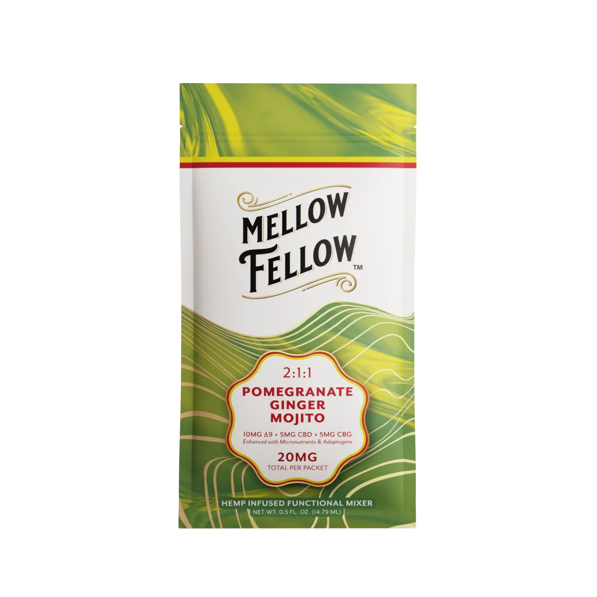 Delta 9 + CBD & CBG Mixers 10pc - Pomegranate Ginger Mojito