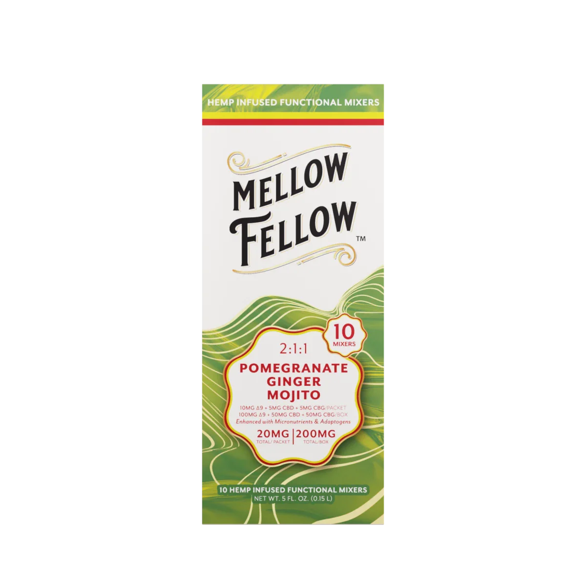 Delta 9 + CBD & CBG Mixers 10pc - Pomegranate Ginger Mojito