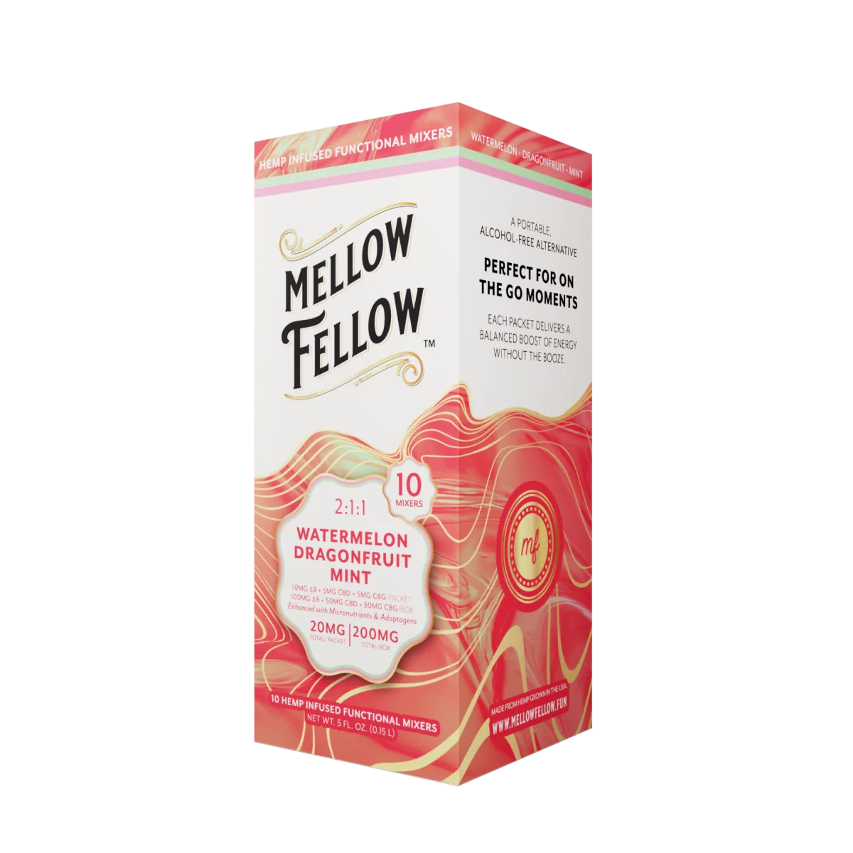 Delta 9 + CBD & CBG Mixers 10pc - Watermelon Dragonfruit Mint