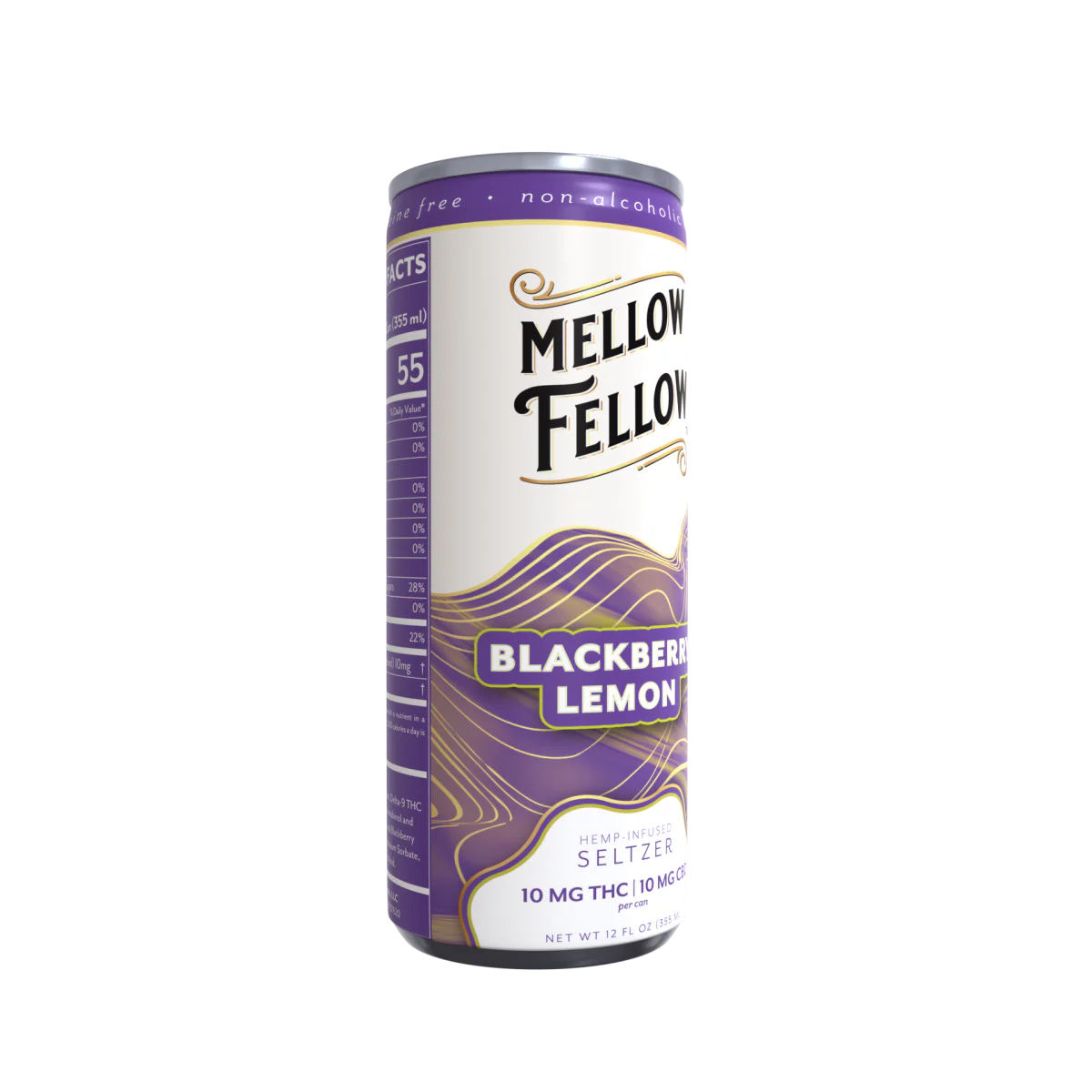 Delta 9 THC + CBD Seltzer Beverage 20MG - Blackberry Lemon 4 Pack