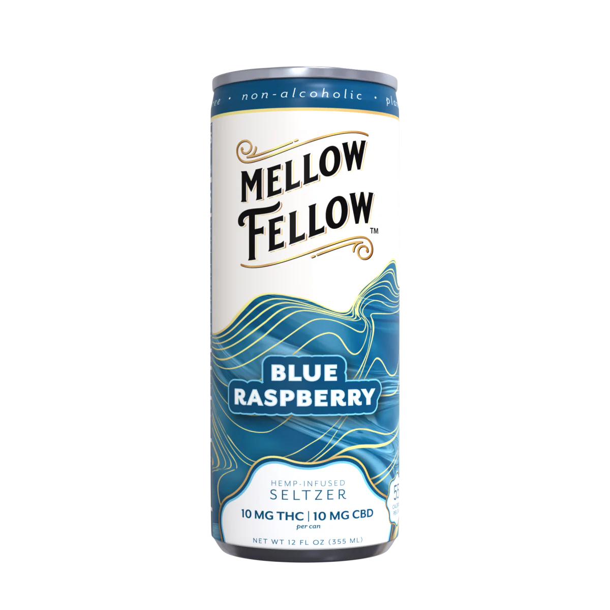 Delta 9 THC + CBD Seltzer Beverage 20MG - Blue Raspberry 4 Pack